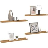  Polica na zidu 4 pcs Smeđa 40 x 9 x 3 cm Konstruirano drvo | Eponuda.ba