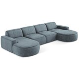 Makamii Prljavo plava kutna garnitura od šenila (u obliku slova "U") Omao – | shoptok.hr