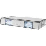 komplet 2 beliih škatel za shranjevanje z vakuumsko vrečo XLarge Underbed Life, 105 x 15,5 cm