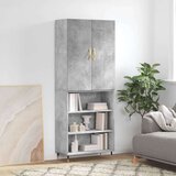  Visoka komoda siva betona 69 5x34x180 cm od konstruiranog drva | shoptok.hr