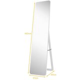 Izdelki za telo Ogledalo 2 v 1, stoječe ogledalo in stensko ogledalo 160 x 37 cm, belo | Shoptok.si