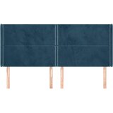  Uzglavlje s ušima tamnoplavo 203x16x118/128 cm baršunasto | shoptok.hr