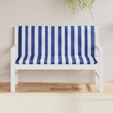  Jastuci za vrtnu klupu 2 kom plavo-bijeli prugasti 120x50x7 cm | shoptok.hr