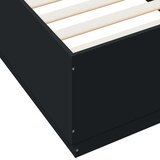  Okvir za krevet s LED svjetlima crni 90 x 200 cm drveni | shoptok.hr