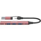 Canyon hub DS-02 4in1 USB-A/C Pink | Eponuda.com