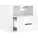  Zidni noćni ormarići 2 kom visoki sjaj bijeli 50x36x40 cm | Eponuda.com