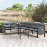 2-dijelni vrtni blagovaonski set antracit čelični | shoptok.hr