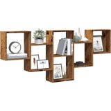  Zidna polica Staro drvo 159x18x66 cm Konstruirano drvo | shoptok.hr
