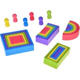  Drvena Montessori slagalica s geometrijskim oblicima, 28 dijelova | shoptok.hr