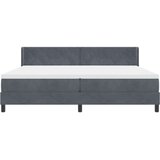 vidaXL Postelja s pomičnim podom in vzmetnico Temno siva 200x200 cm Žamet | Shoptok.si