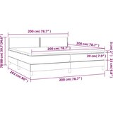 Krevet s oprugama i madracem smeđesivi 200x200 cm od tkanine | shoptok.hr