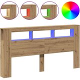 LED uzglavlje boja hrasta artisan 200x18 5x103 5 cm drveni | shoptok.hr