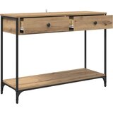  Konzolna stolica s ladicama Umjetnički hrast 100 x 34 5 x 75 cm | shoptok.hr