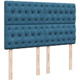 vidaXL otomanski krevet s madracima&led tamnoplavi 140x190cm baršun | shoptok.hr