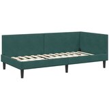 vidaXL Kutni okvir kreveta Ostalo Tamnozelena 100 x 200 cm | shoptok.hr
