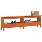 vidaXL Klop za predsobo voščeno rjava 160x28x45 cm trdna borovina | Shoptok.si