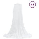  Mreža za komarce za krevet 3 pcs 156 mesh Bijela Ø56 x 220 cm | shoptok.hr