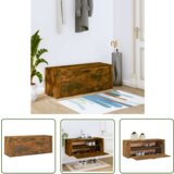 The Living Store Omarica za čevlje Dimljeni hrast 100x35x38 cm inženirski les - Stenska Omarica Za Čevlje, (21744679) | Shoptok.si
