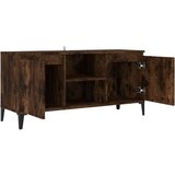 TV omarica s kovinskimi nogami dimljeni hrast 103,5x35x50 cm, (20620232) | Shoptok.si