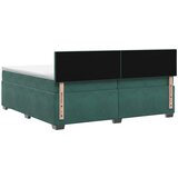  Boxspring krevet s madracem Tamnozelena 200 x 200 cm Baršun | shoptok.hr