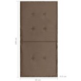  Jastuci za vrtne stolice 2 kom smeđesivi 100x50x3 cm od tkanine | shoptok.hr
