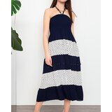 Resti Navy blue maxi skirt with polka dots PLUS SIZE - Clothing | Shoptok.si