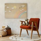  Slika - Holiday Sky - Sunny Day with a Rainbow and Flying Birds 120x80 Premium Print | shoptok.hr
