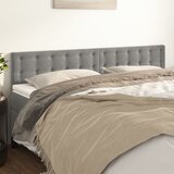  Uzglavlja svjetlosiva 200x5x78/88 cm baršunasta | shoptok.hr