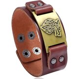 IZMAEL Muška narukvica BR-33185 - Wolf / Smeđa | shoptok.hr