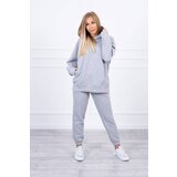 Kesi Insulated set with a sweatshirt in gray color Cene
