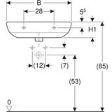 Geberit LAVABO ZIDNI SELNOVA 650X500 GEBERIT 500.297.01.7 | ePonuda.com