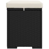  Otomani s jastucima 2 kom crni 40 x 30 x 40 cm od poliratana | shoptok.hr