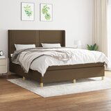The Living Store Box spring postelja z vzmetnico temno rjava 180x200 cm blago - Box Spring Postelja, (21515328) | Shoptok.si