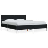  Okvir za krevet crni 160x200 cm konstruirano drvo i metal | shoptok.hr