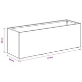  Vrtna saksija 2 kom. Antracit 40 x 20 x 20 cm Čelična vrata - Antracit 40 x 20 x 20 cm 2 | shoptok.hr