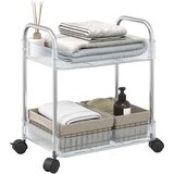 Kolica za pohranu 2 nivoa prozirna 37x28x43,5 cm akril | Eponuda.com