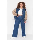 Trendyol Curve Indigo High Waist Wideleg Jeans Cene