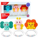  Set od 3 grickalice i zvečke za bebe - 3u1 | shoptok.hr
