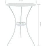  3-dijelni bistro set od lijevanog aluminija bijeli | shoptok.hr