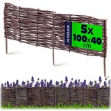 KADAX Vrtna palisadna ograja iz pletenega materiala, 100x40 cm, komplet 5 kosov, (5000358162) Cene