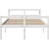  Krevet za starije s uzglavljem bijeli 120x190 cm borovina | shoptok.hr