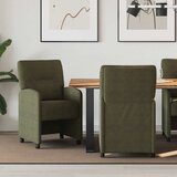 vidaXL jedilni stoli s kolesi 2 pcs vojaško zelena 57 x 67 x 95 cm | Shoptok.si