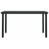  5-dijelni vrtni blagovaonski set s jastucima od crnog Crna 140 x 70 x 74 cm | shoptok.hr