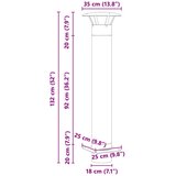  Produžetak dimnjaka Srebrno 35 x 35 x 132 cm Nehrđajući čelik | shoptok.hr