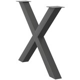  Noge za blagovaonski stol u obliku slova X, 2 kom, antracit, 90 x (72-73) cm, čelik | shoptok.hr