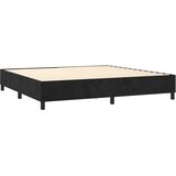  box spring s madracem LED crni 200x200 cm baršun | shoptok.hr