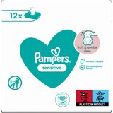 Pampers vlažilni robčki Sensitive 12X52 kos Cene
