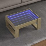  Stolić s beskonačnim LED svjetlima boja hrasta 70 x 53 x 30 cm | shoptok.hr