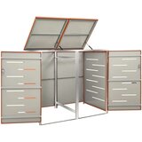  Spremište za dvije kante za smeće 138 x 77 5 x 115 5 cm čelično | shoptok.hr