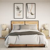  Zidni noćni ormarići s LED svjetlima 2 kom boja hrasta sonome Smeđa | Shoptok.si